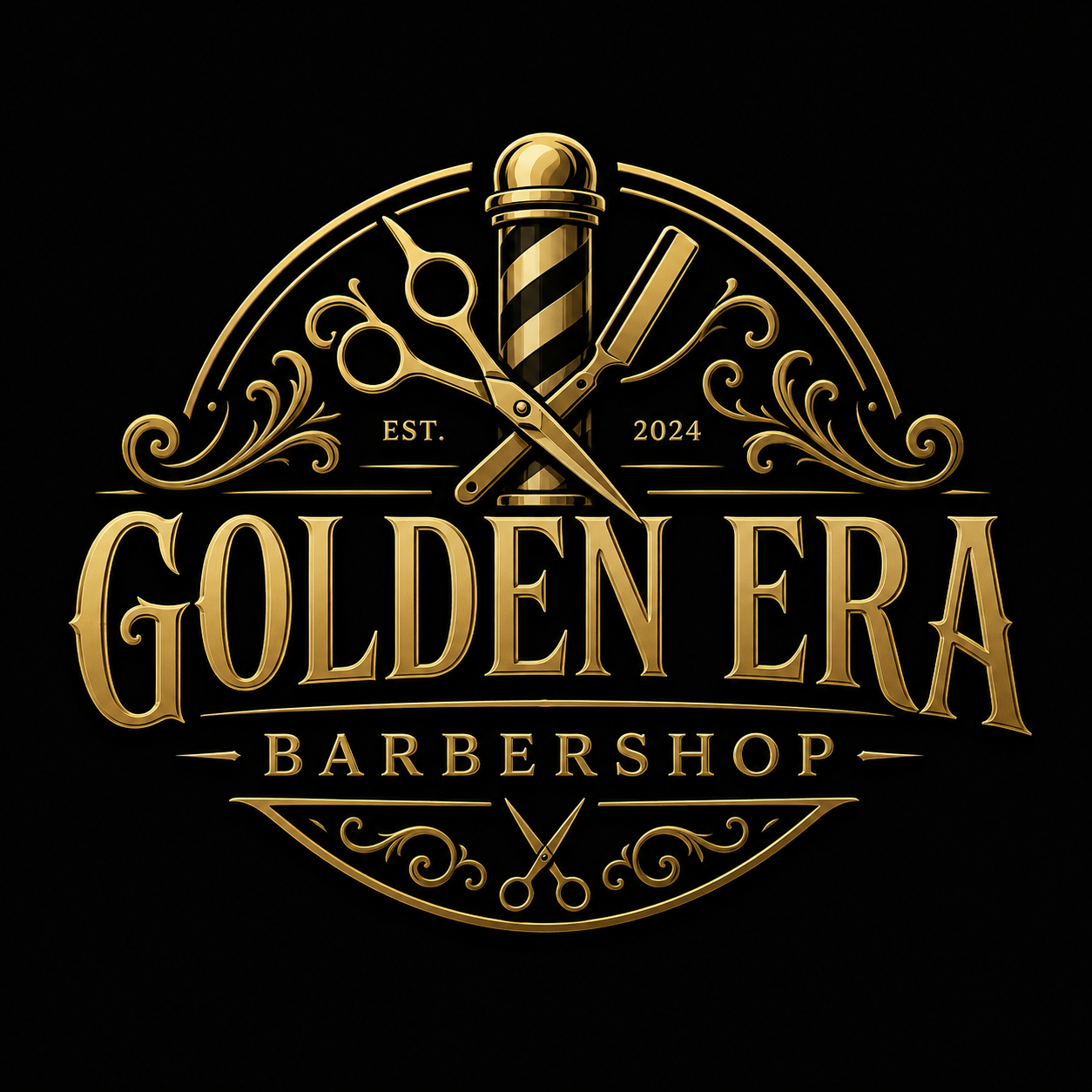 Golden Era Barbershop Logo